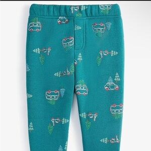 First Impressions Baby Boys Fleece Pants 12M – Tree & Truck Print Cozy Winter